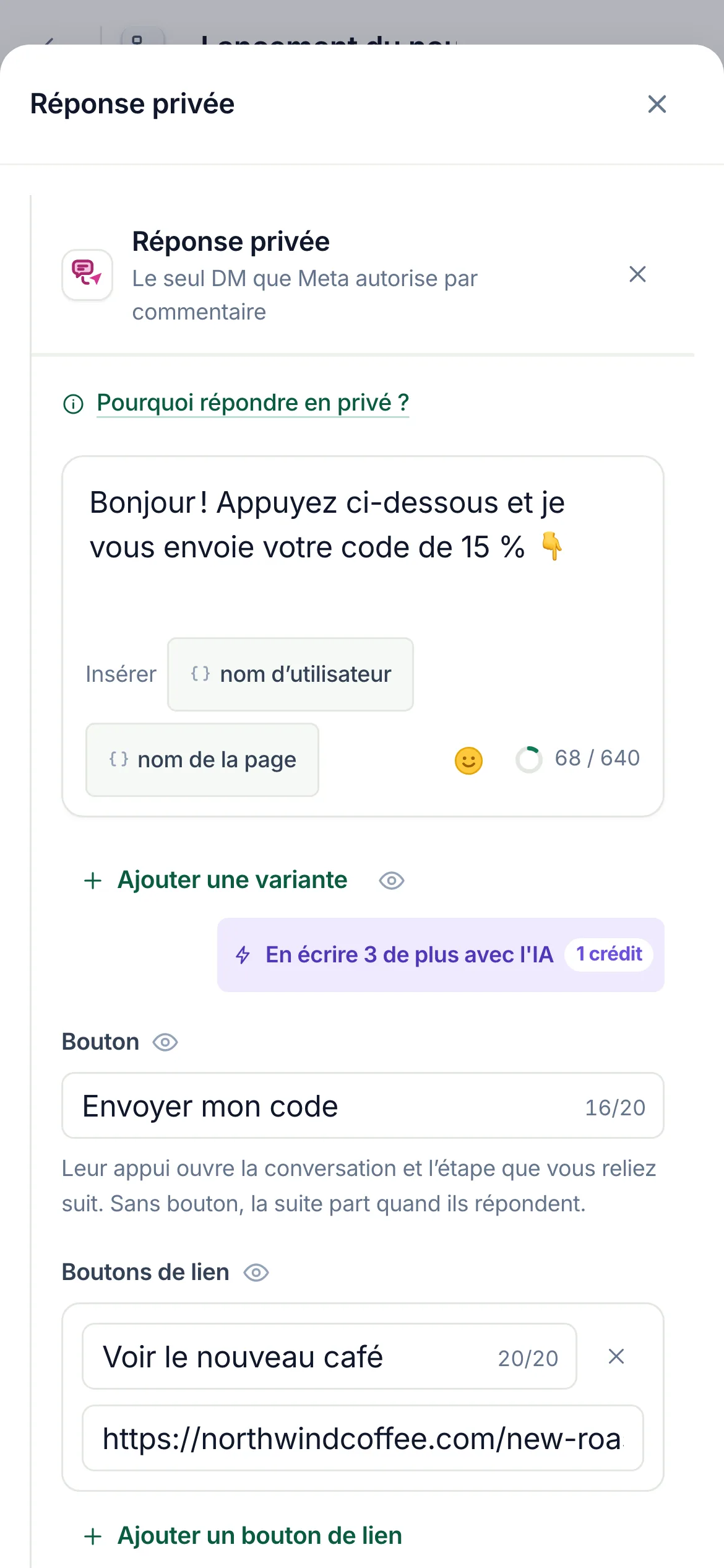 Bouton sur un téléphone.