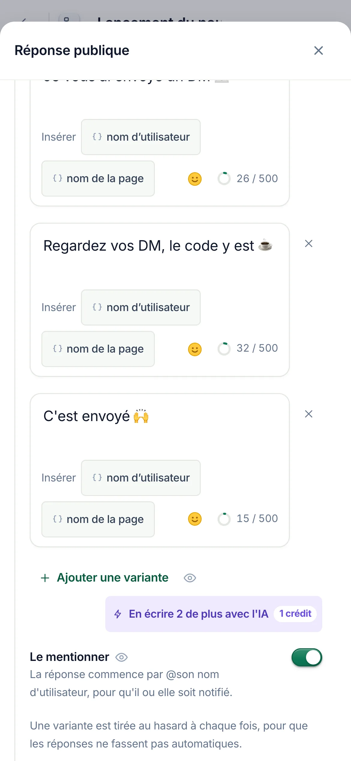 La même chose sur un téléphone.