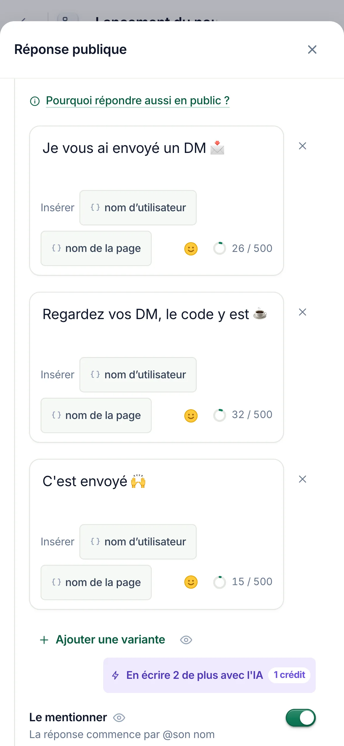 La même chose sur un téléphone.