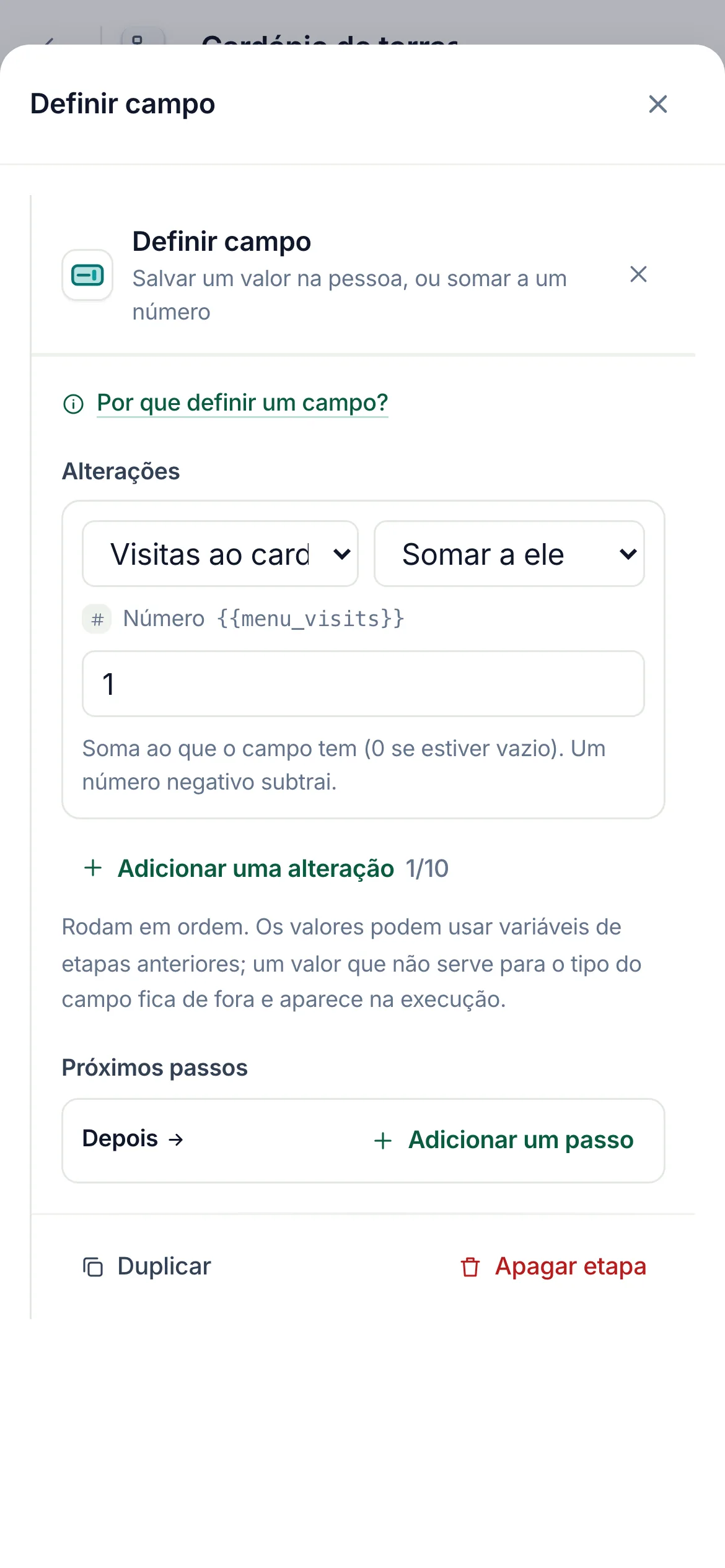 O mesmo em um celular.
