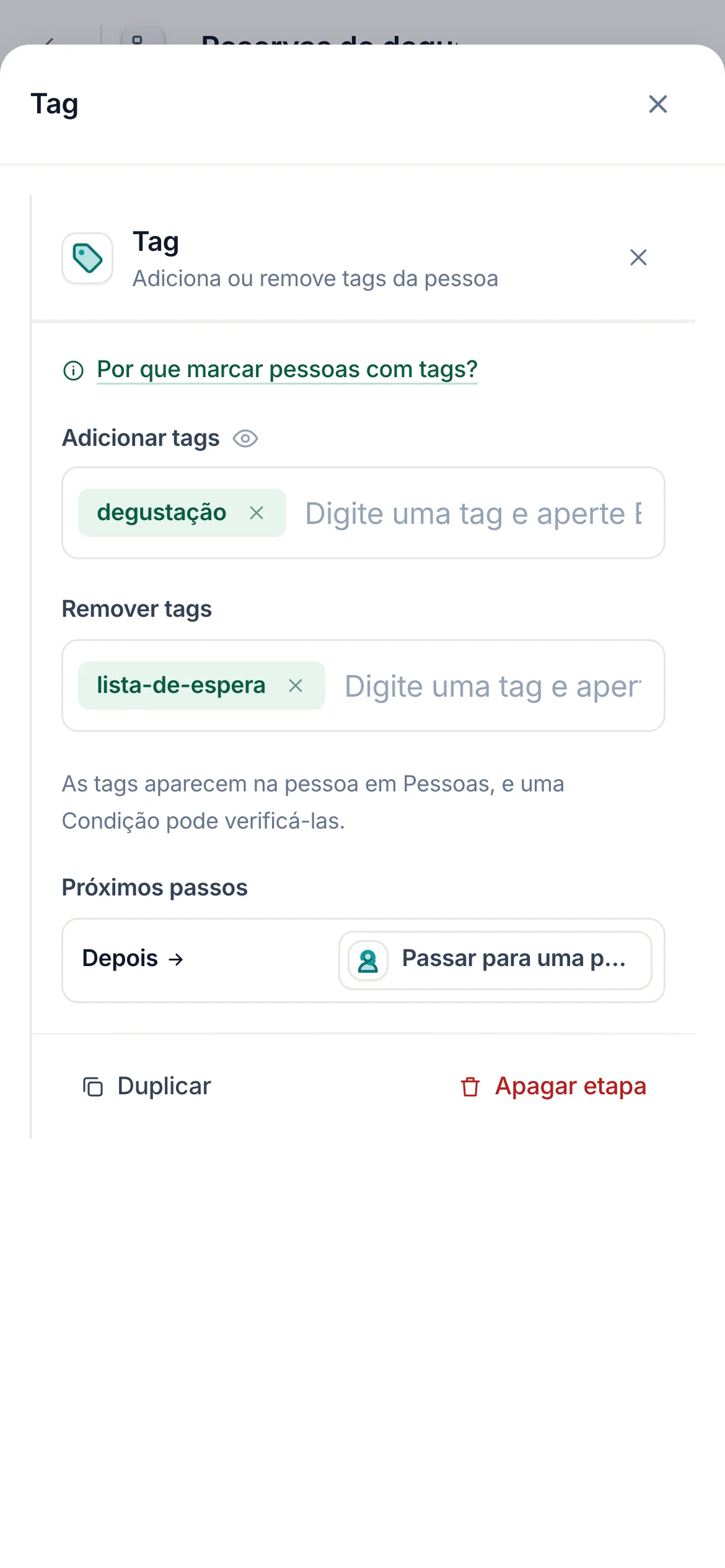 O mesmo em um celular.