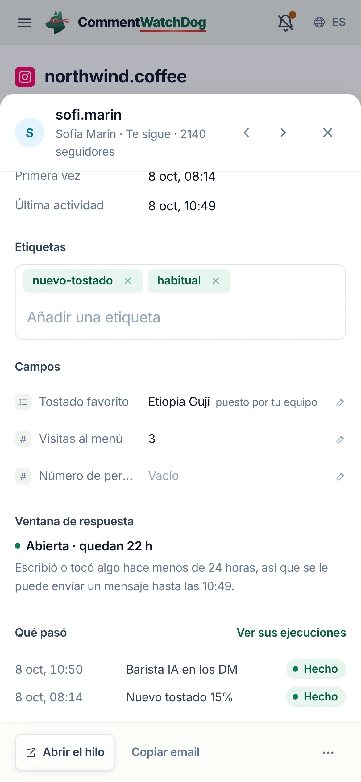Lo mismo en un teléfono.