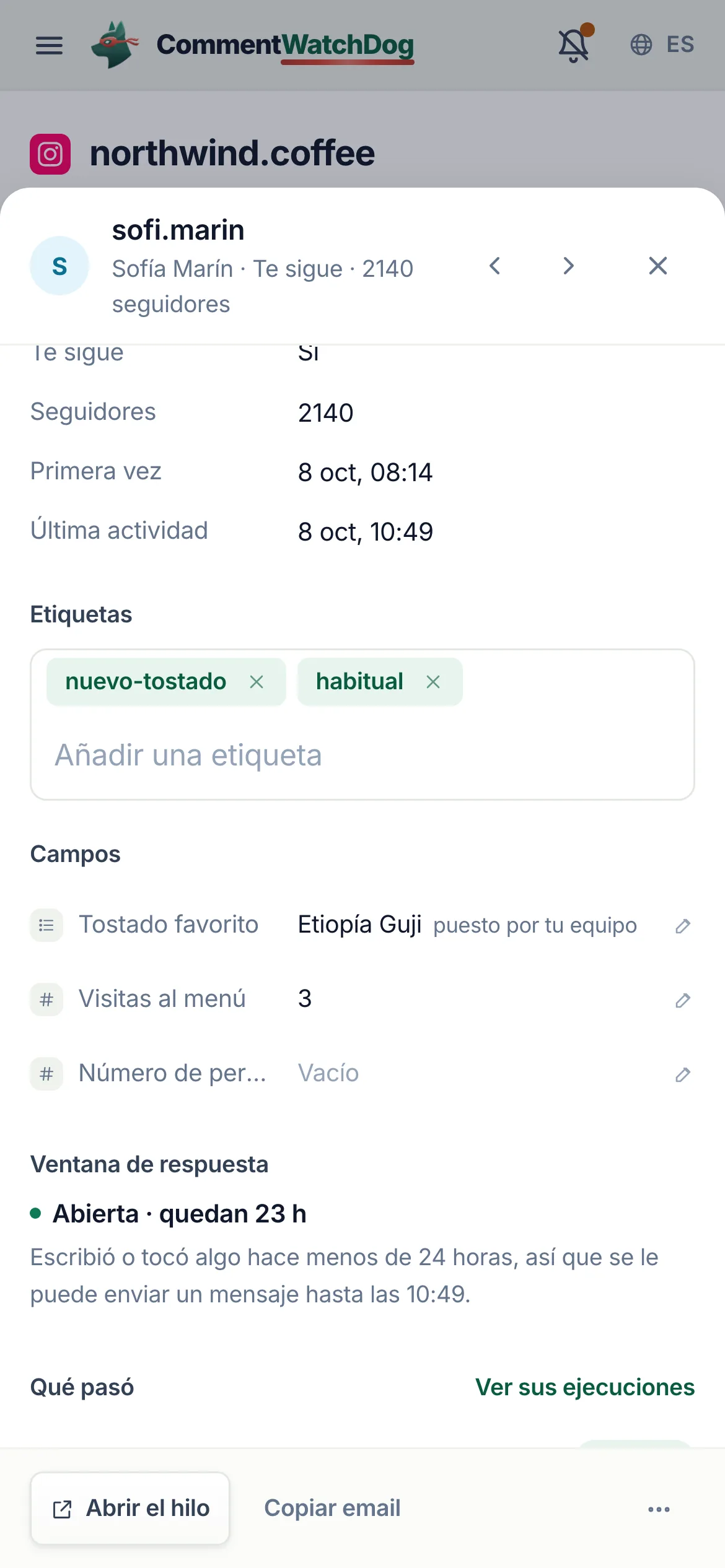 Lo mismo en un teléfono.