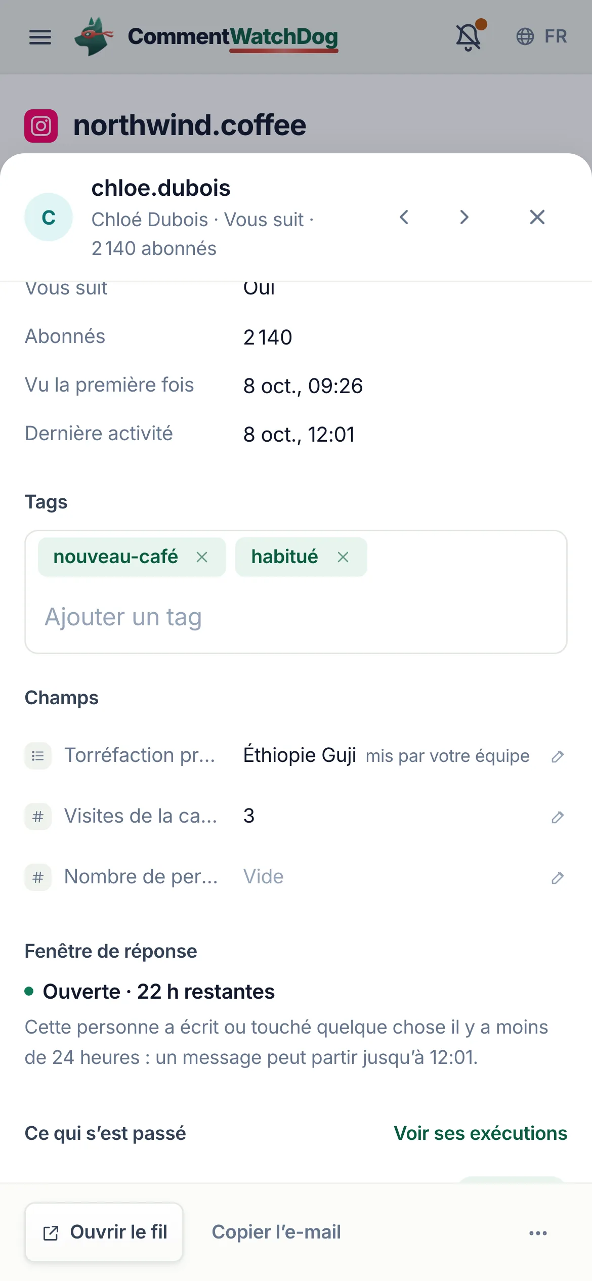 La même chose sur un téléphone.
