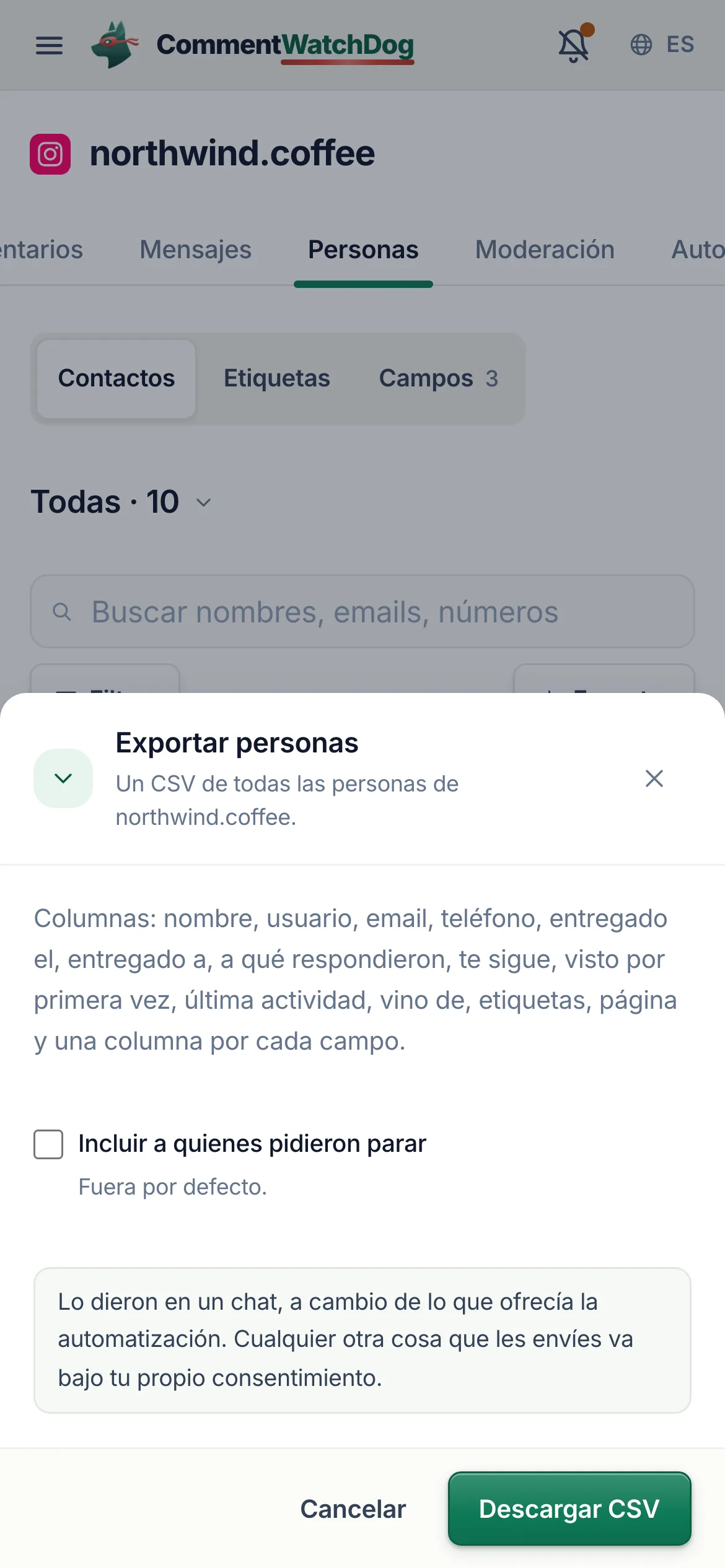 Lo mismo en un teléfono.
