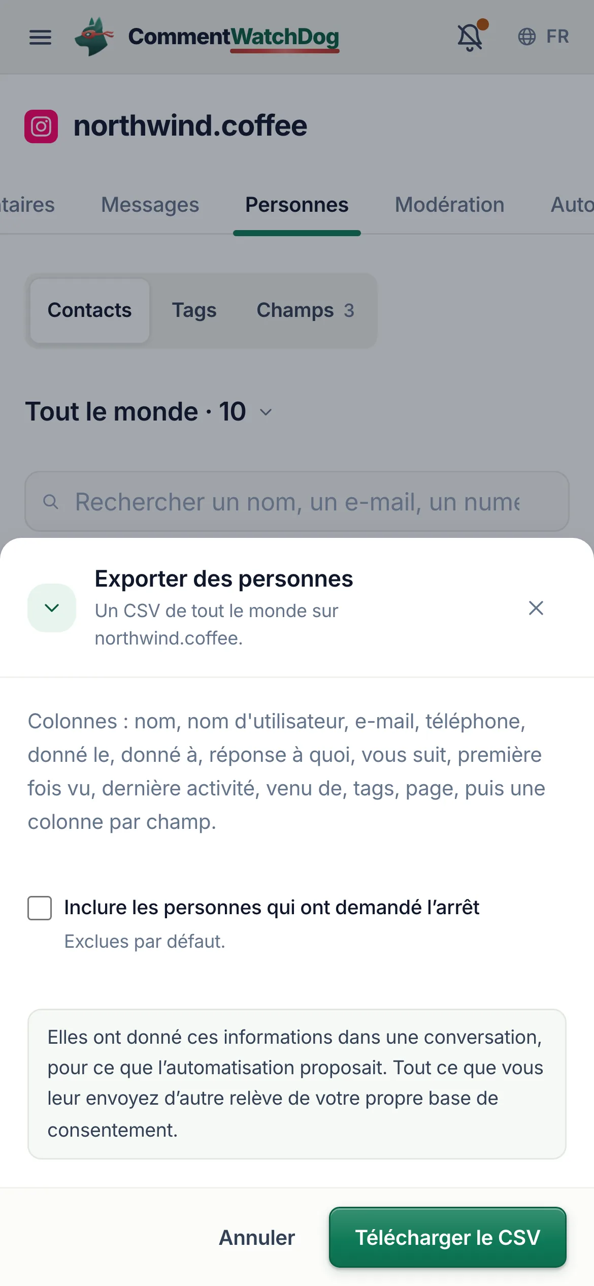 La même chose sur un téléphone.