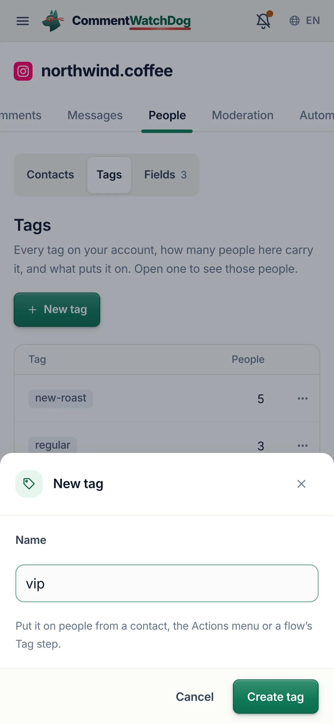The same on a phone.