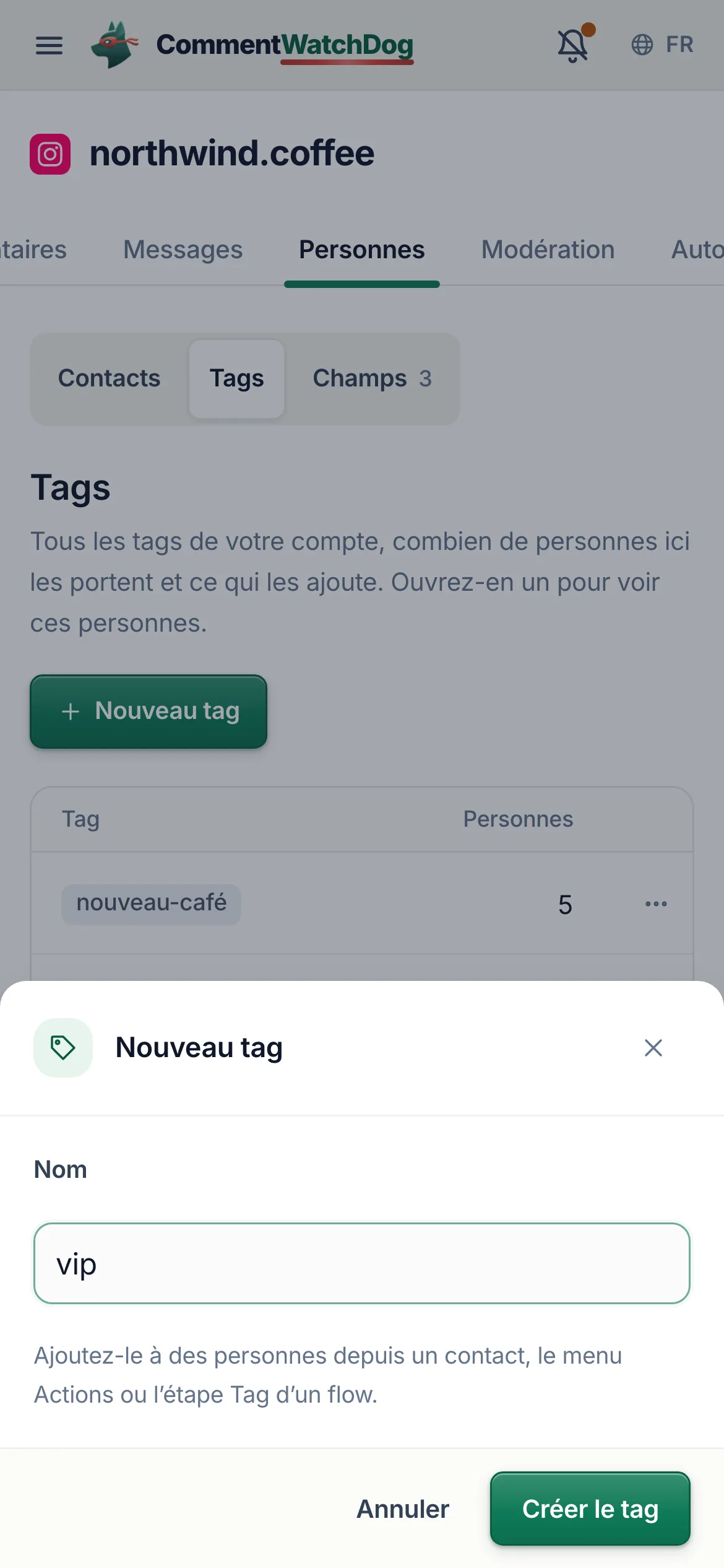 La même chose sur un téléphone.