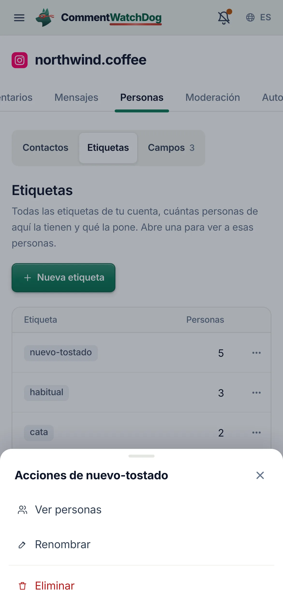 Lo mismo en un teléfono.