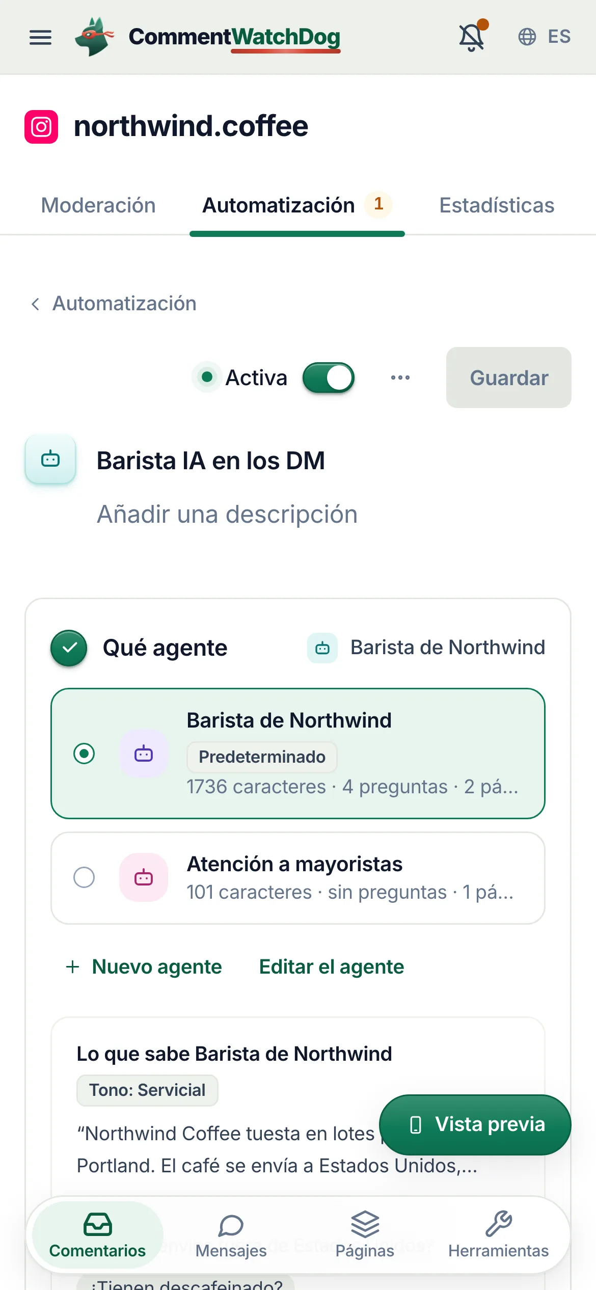 Lo mismo en un teléfono.