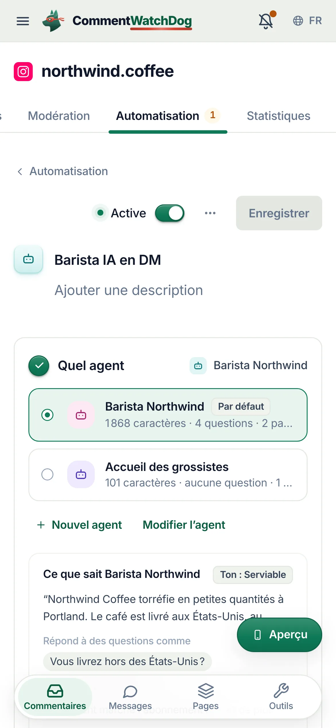 La même chose sur un téléphone.