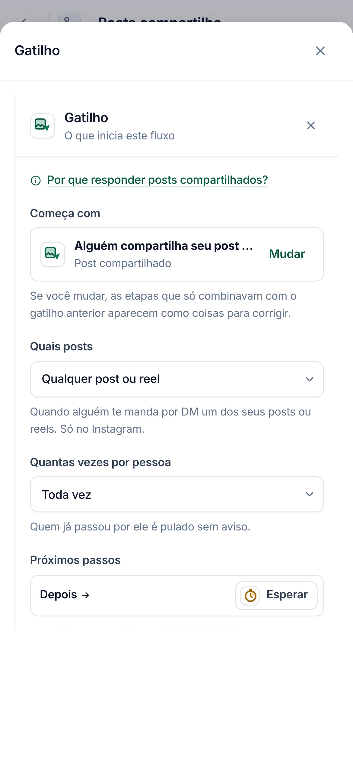 O mesmo em um celular.