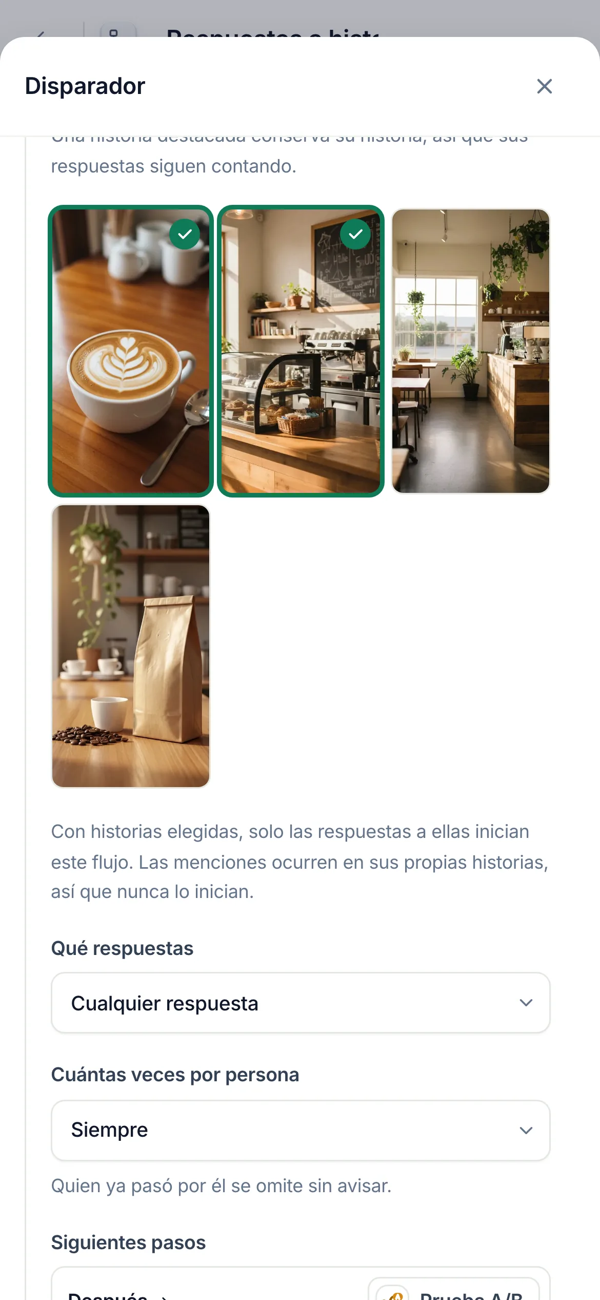 Qué respuestas en un teléfono, debajo de Qué historias.