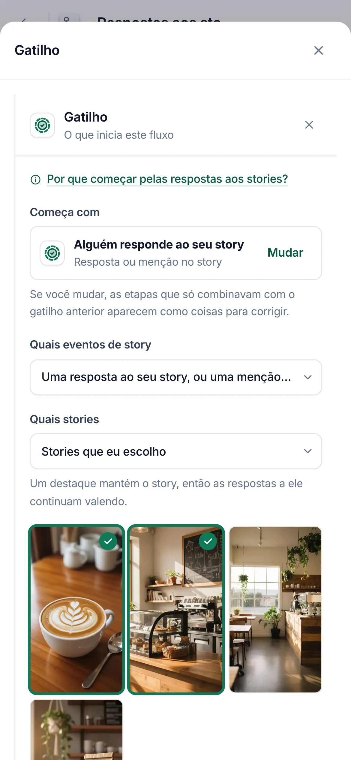 O mesmo em um celular.