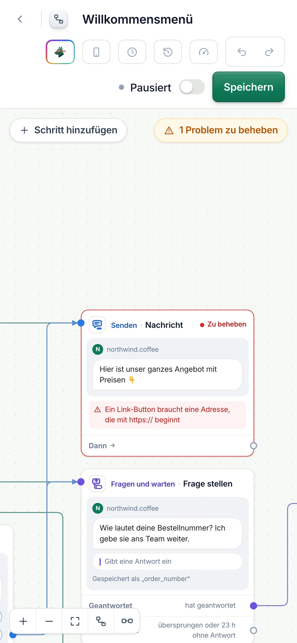 Dieselbe Zahl auf dem Handy.