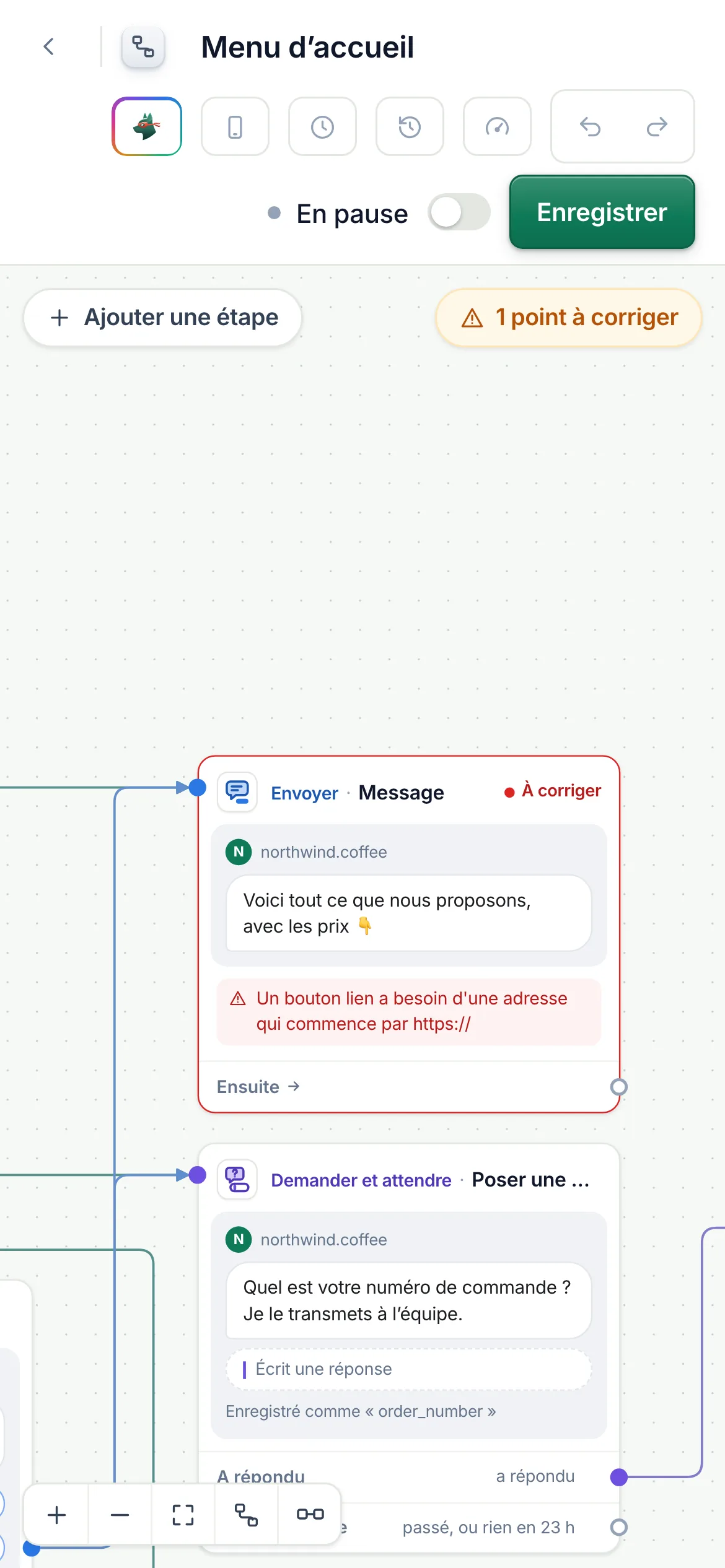 Le même compte sur un téléphone.