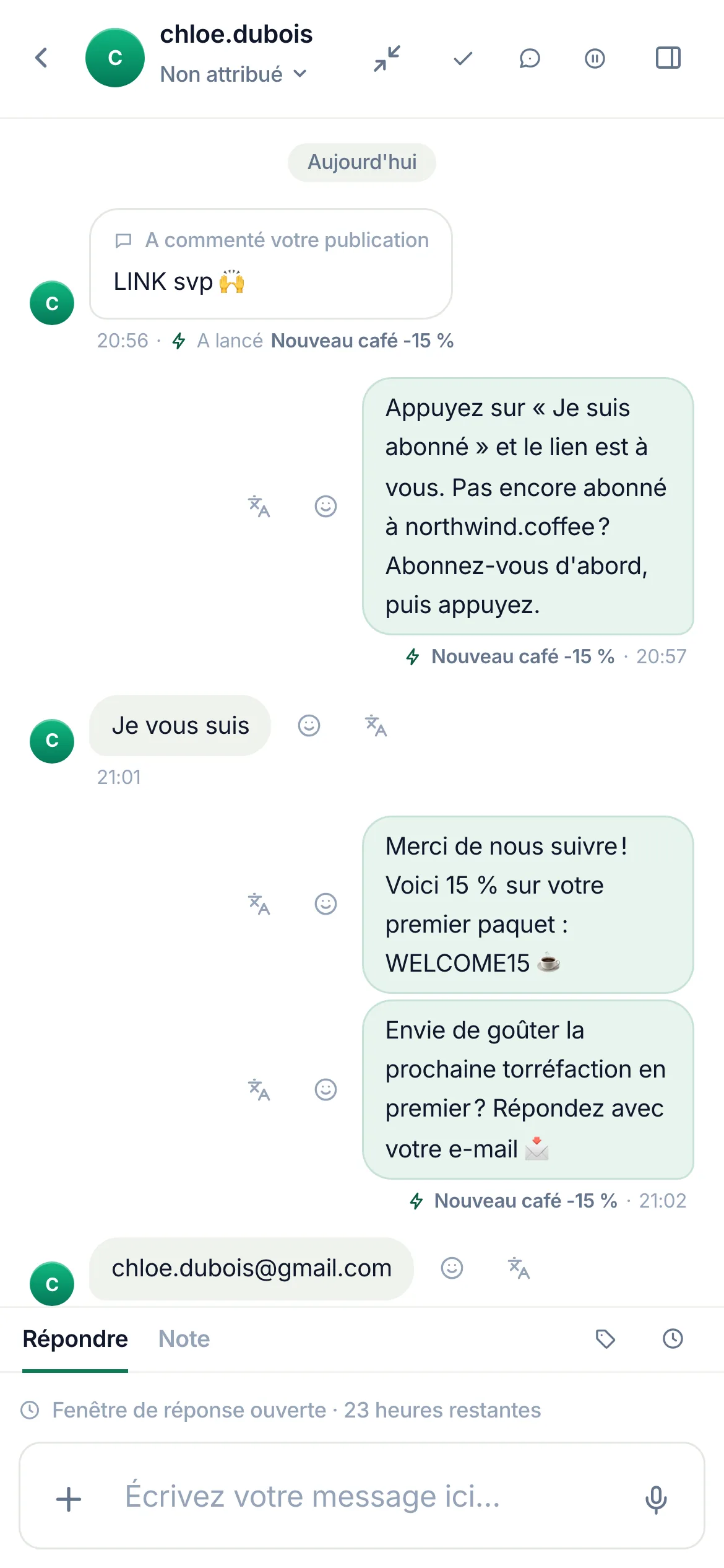 La même chose sur un téléphone.