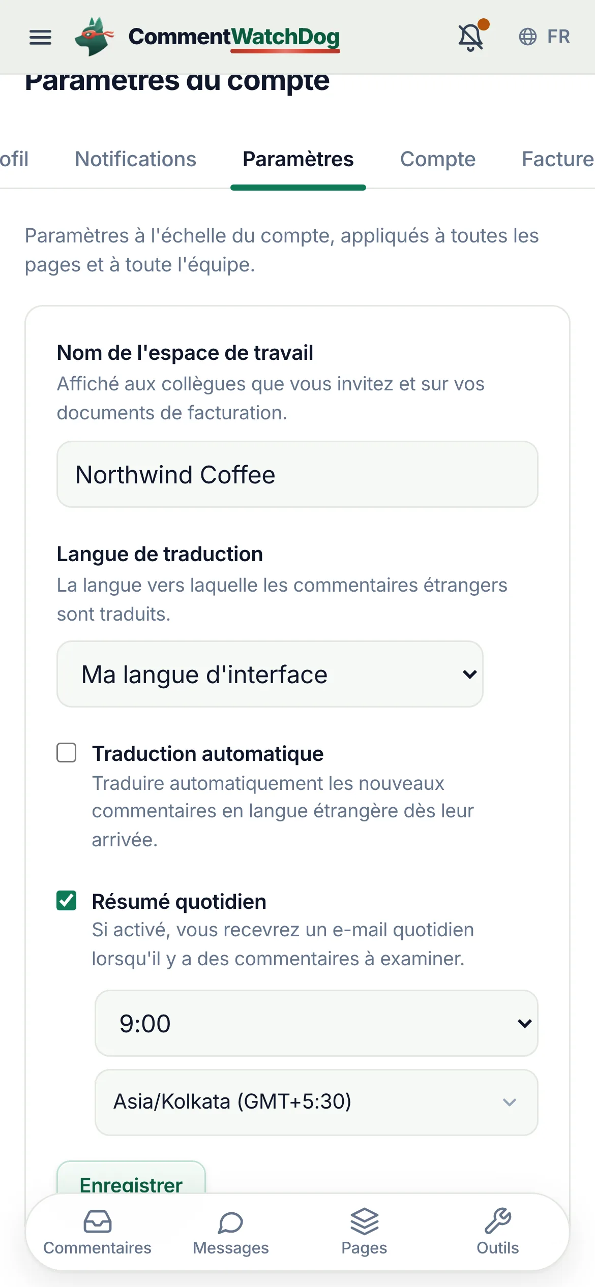 La même chose sur un téléphone.