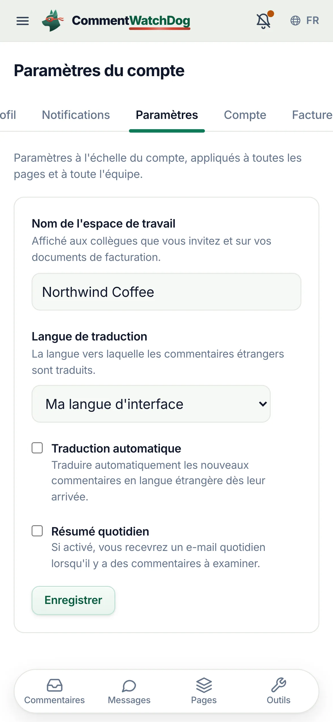 La même chose sur un téléphone.