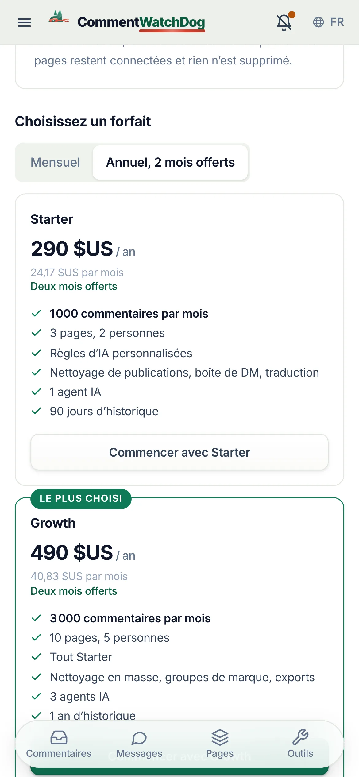 La même chose sur un téléphone.