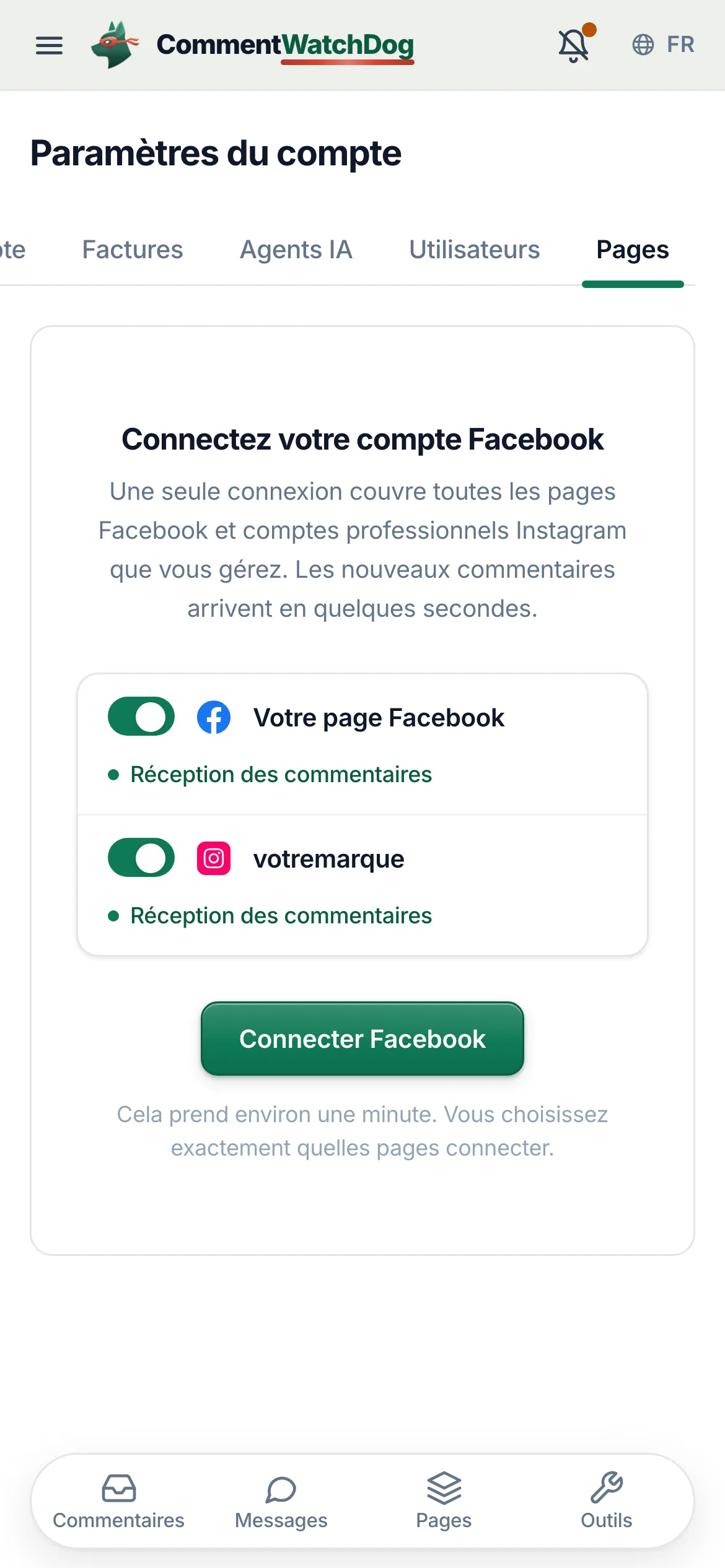 La même carte sur un téléphone.