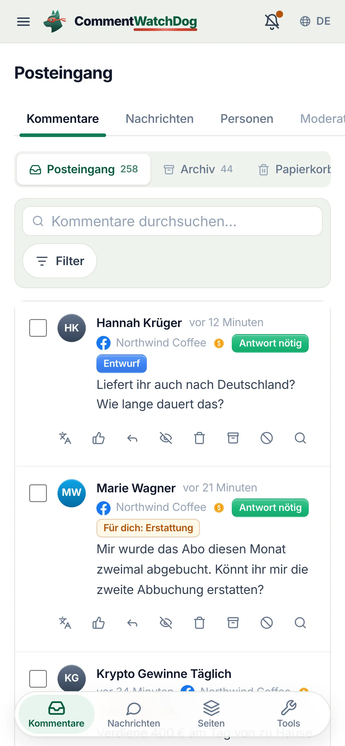 Derselbe Chip auf dem Handy.