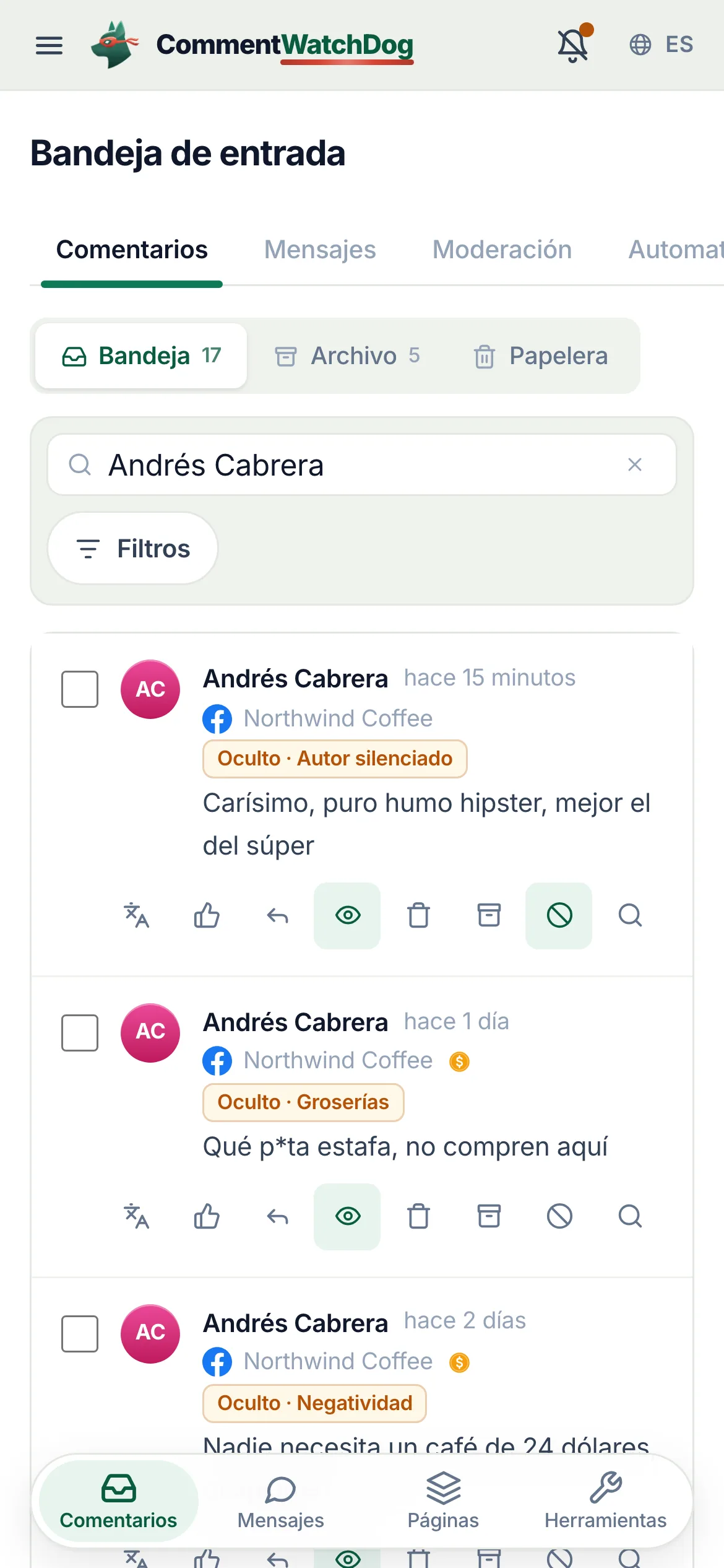 Lo mismo en un teléfono.