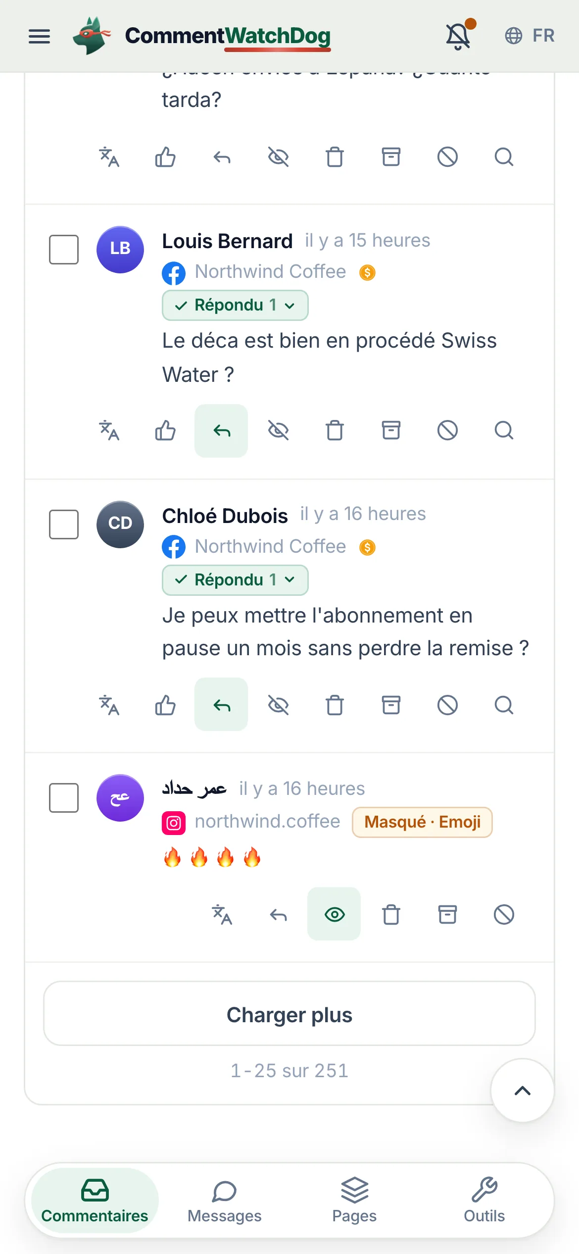 La même chose sur un téléphone.