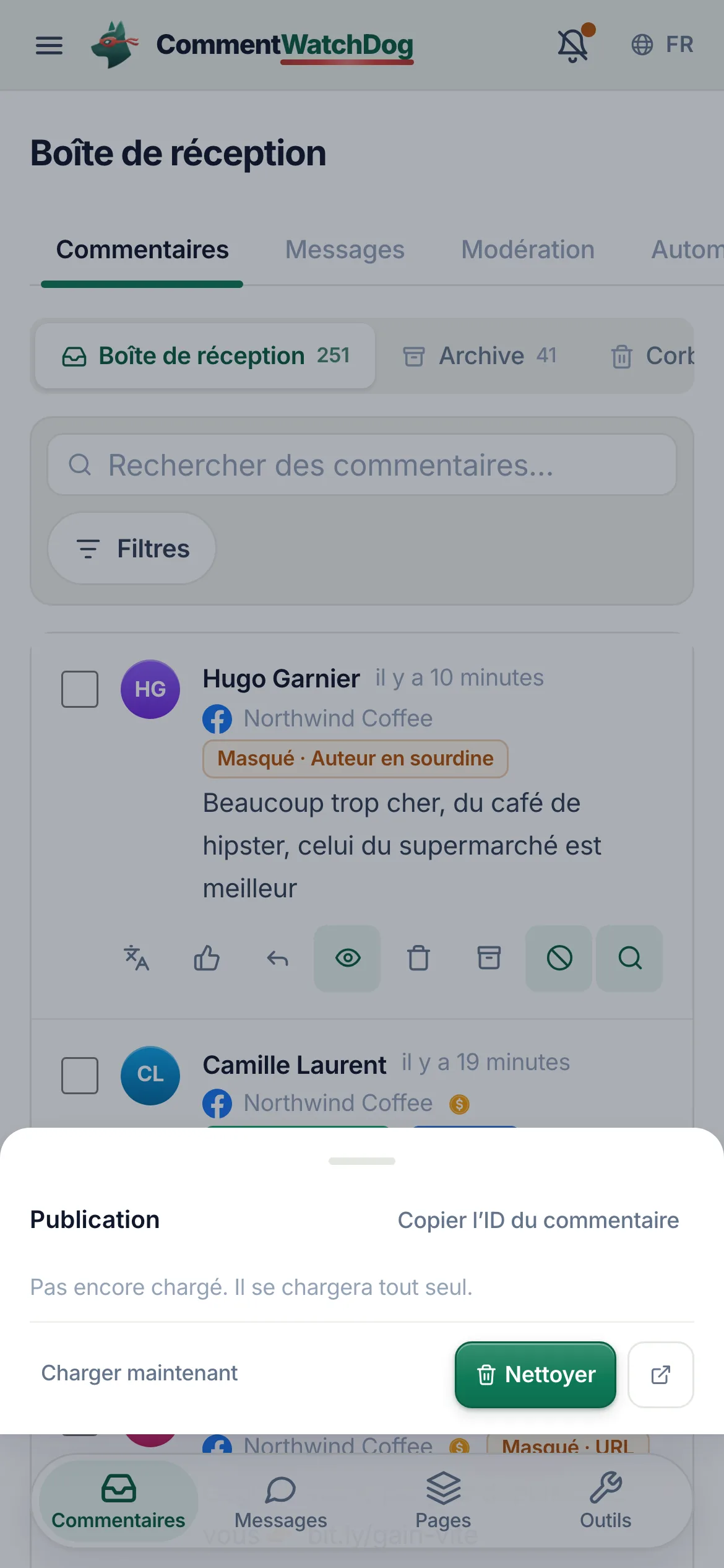 La même chose sur un téléphone.