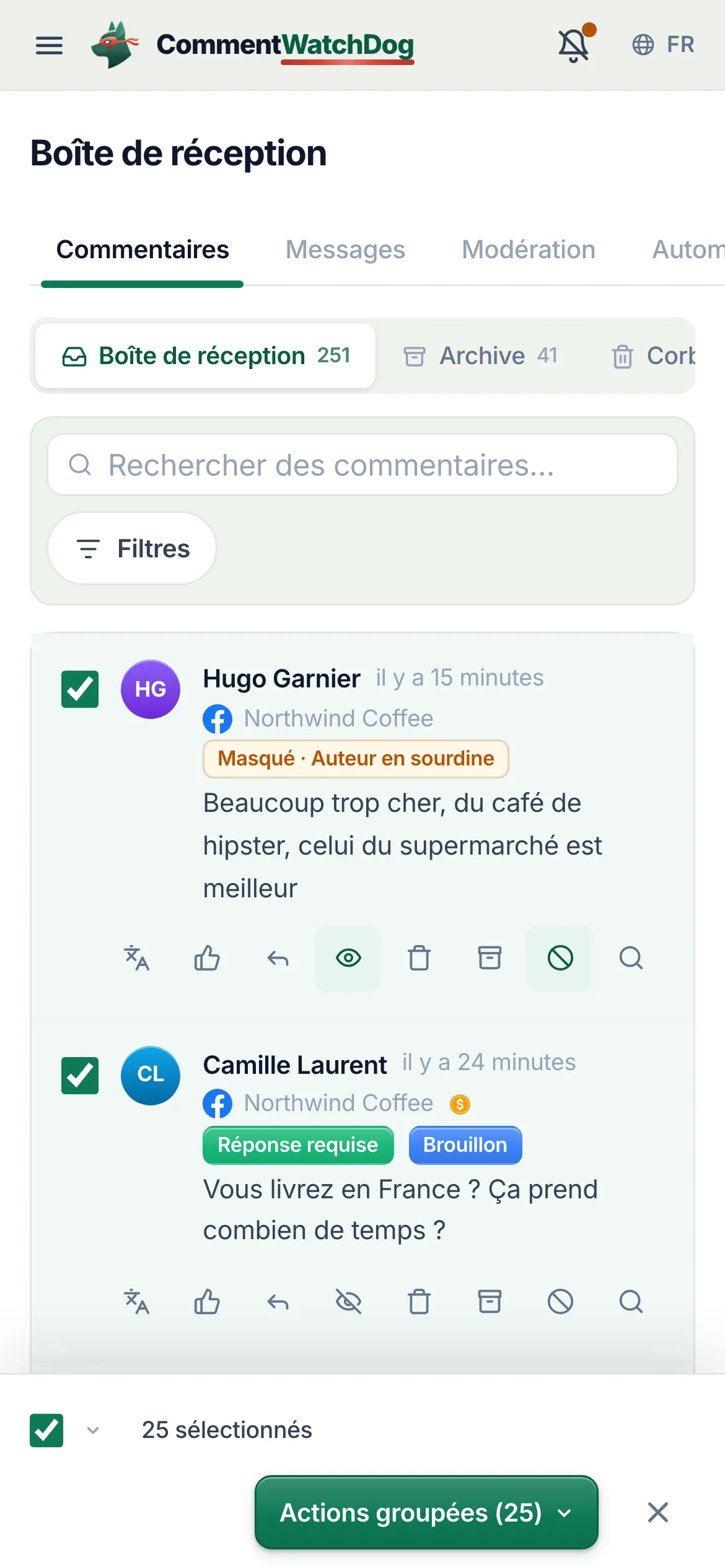 La même chose sur un téléphone.