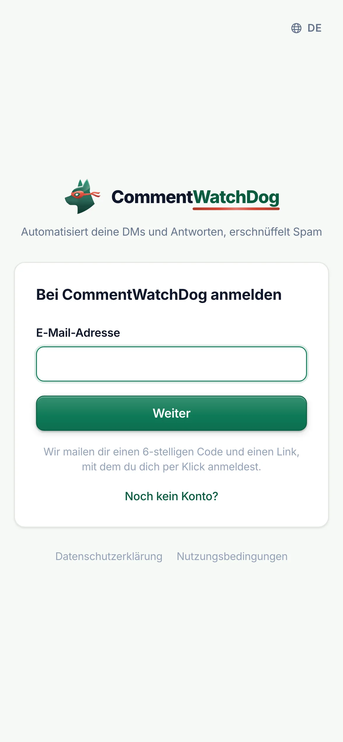 Dasselbe auf dem Handy.