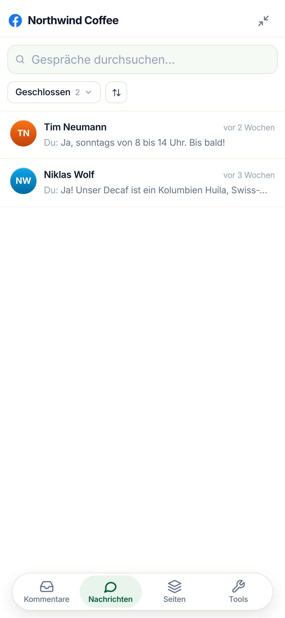 „Geschlossen“ auf dem Handy.