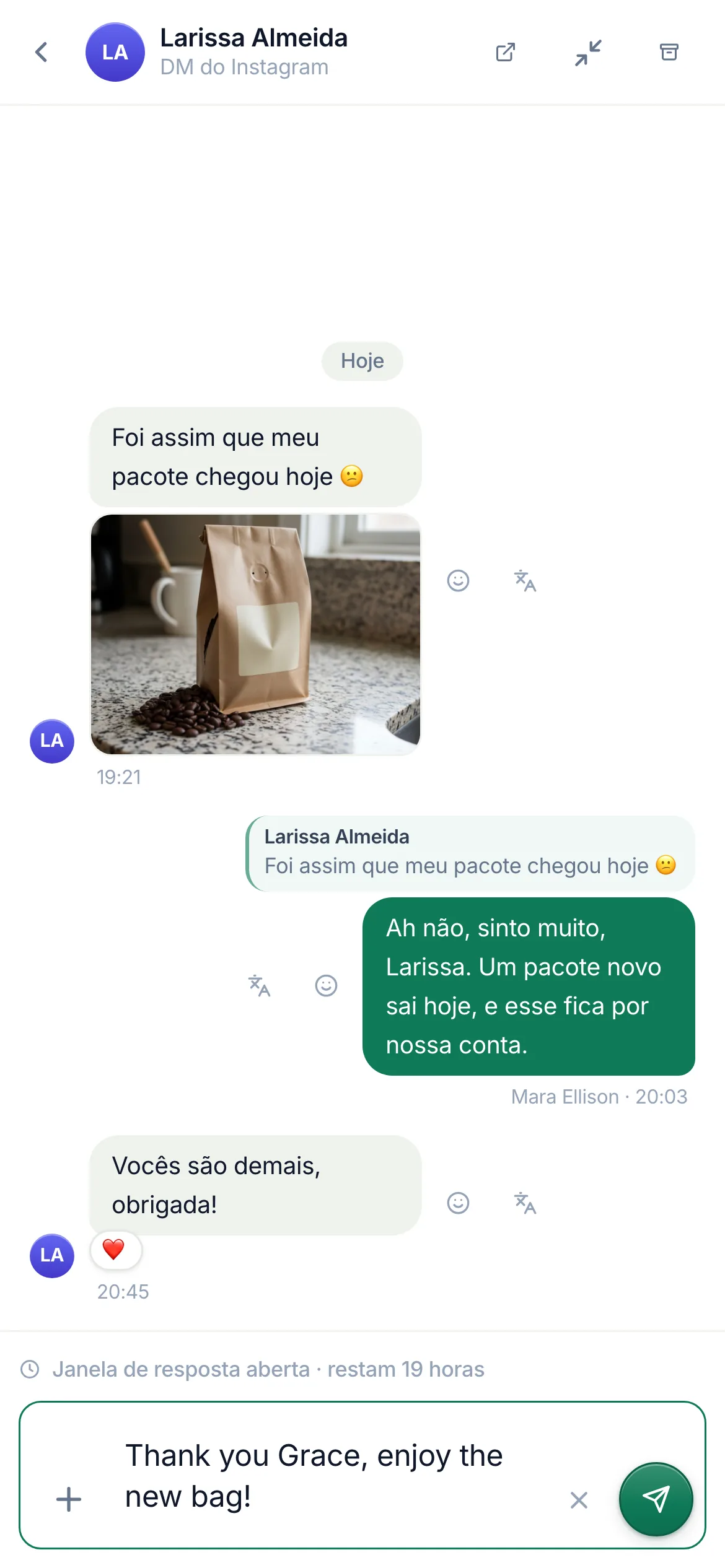 O mesmo em um celular.