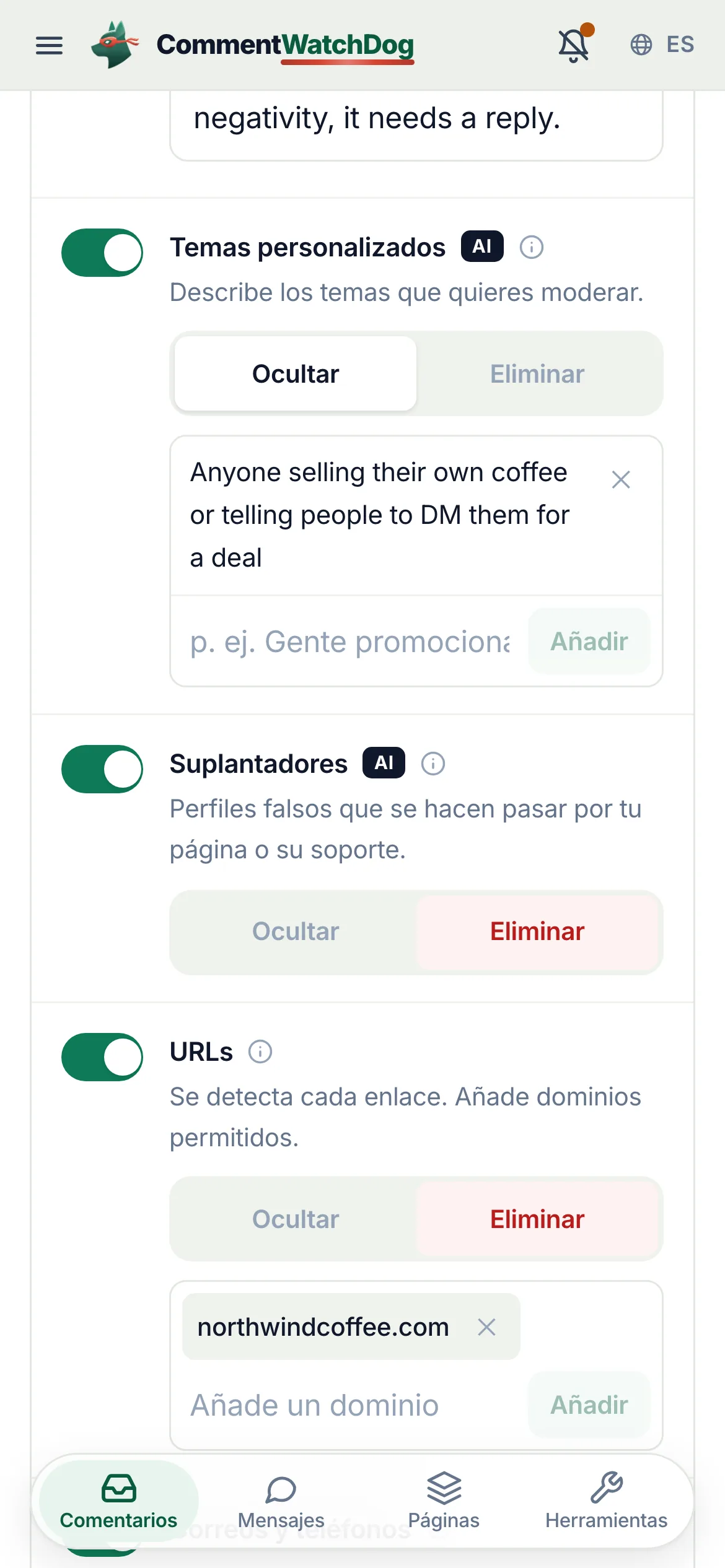 Lo mismo en un teléfono.