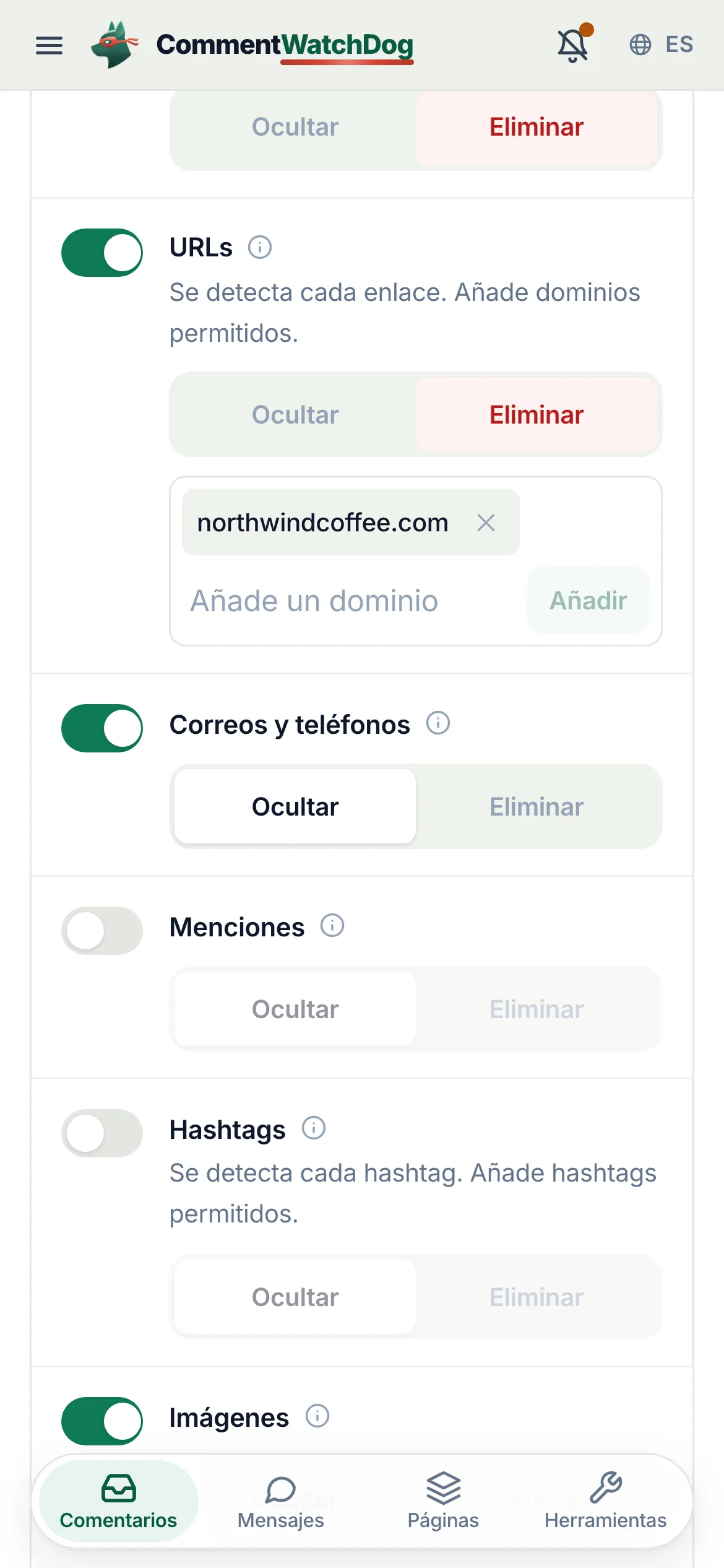 Lo mismo en un teléfono.