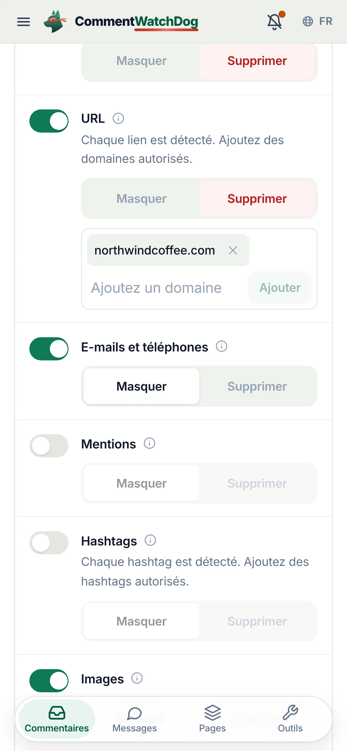 La même chose sur un téléphone.