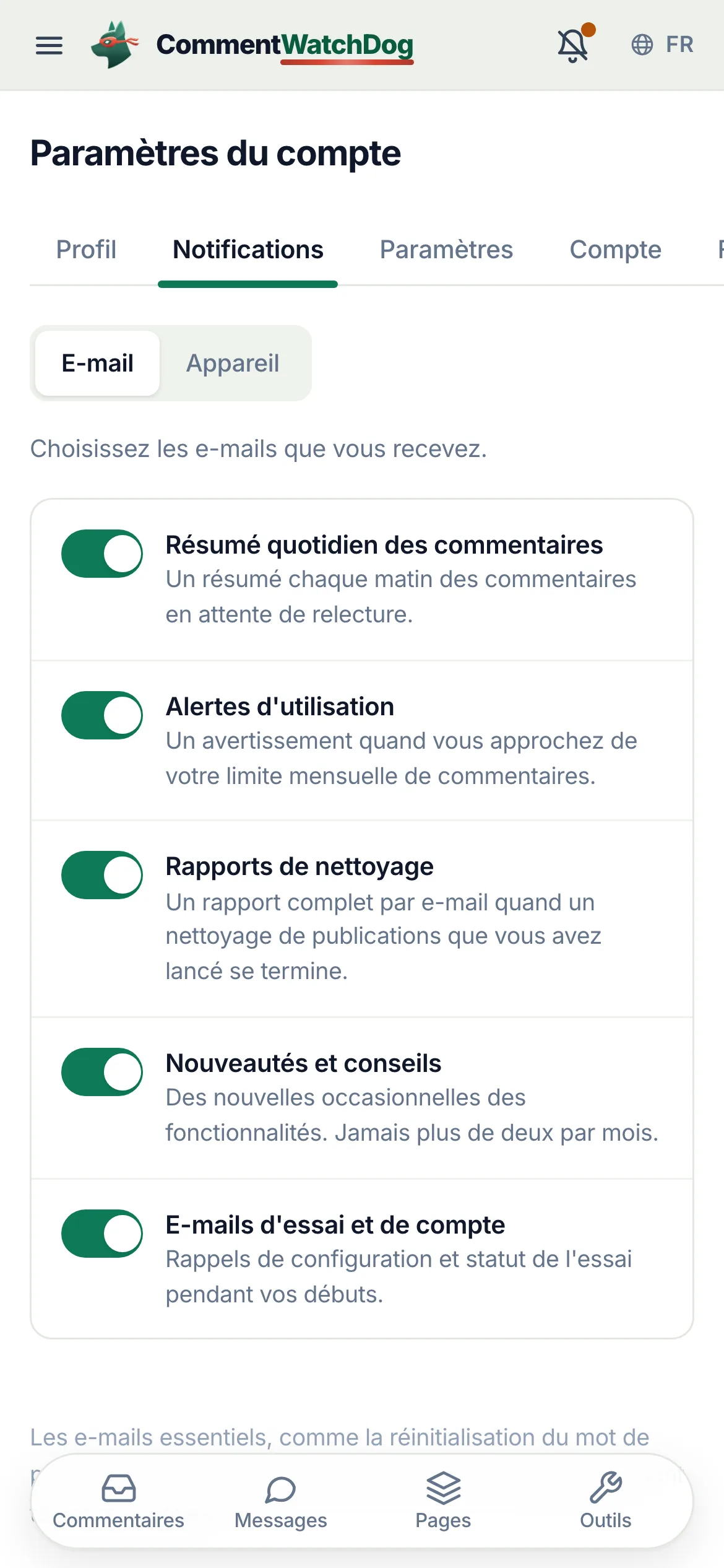 La même chose sur un téléphone.