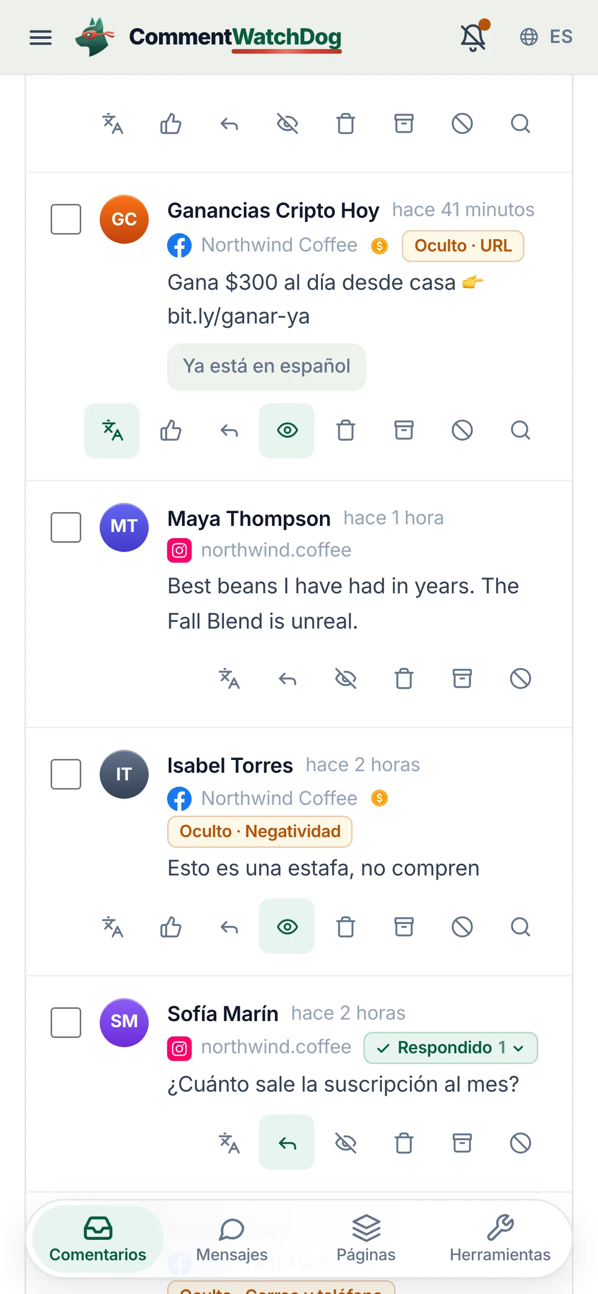 Lo mismo en un teléfono.